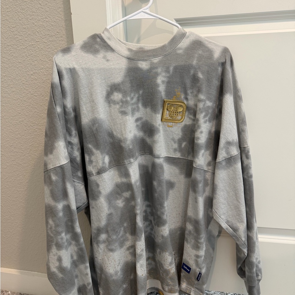 Disney Gray and Gold Women's Jersey Top